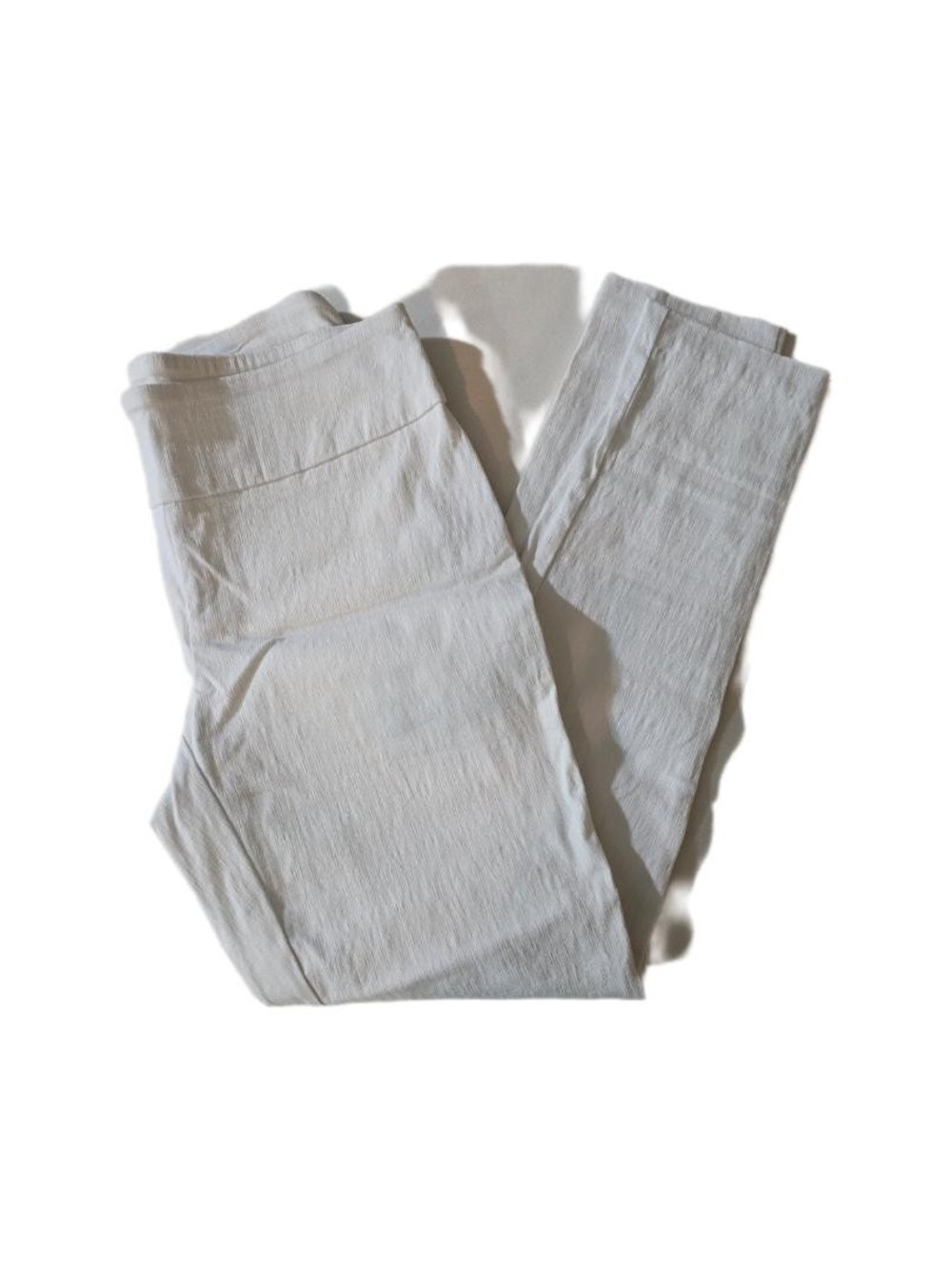 Bella Rose Women's White Pull On Casual Trousers Size Medium
